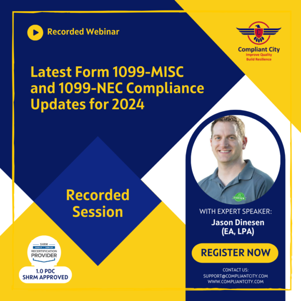 Latest Form 1099-MISC and 1099-NEC Compliance Updates for 2024