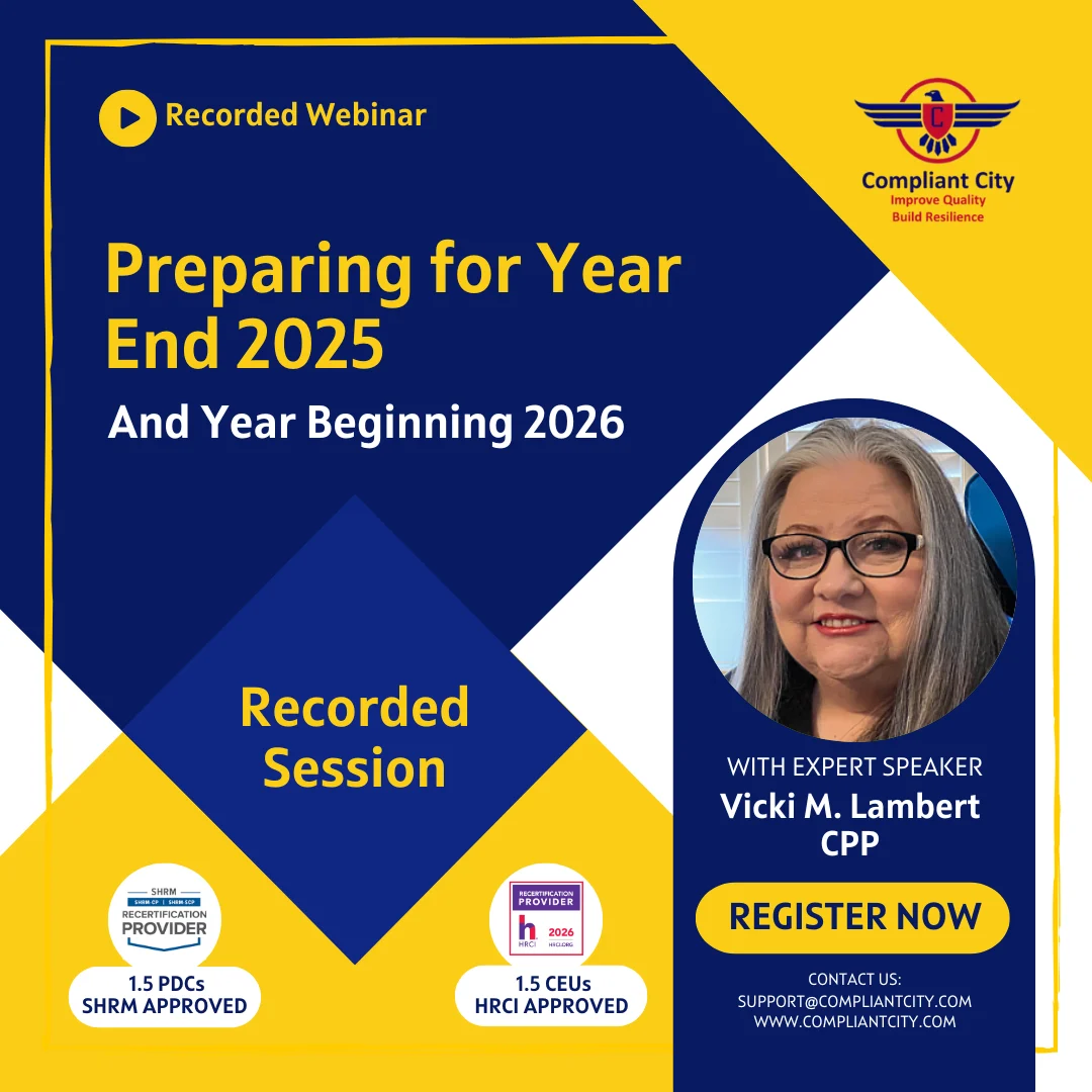 Preparing for Year End 2025_Vicki M. Lambert CPP_compliant city