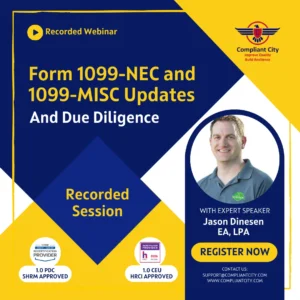 Form 1099-NEC and 1099-MISC Updates_compliant city